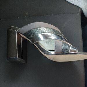 Elegant Silver and Gray Women's Heels